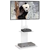 WLIVE テレビスタンド 壁寄せ TVスタンド 壁掛け テレビ台 高さ調節 tvスタンド キャスター付き 角度回転 壁寄せテレビ台 調節可能 移動式 tv台 液晶テレビスタンド 自立式 省スペース 32インチ 65インチ 耐荷重 40kg ホワイト