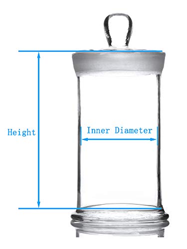 DONLAB MDA045120 Glass 45x120mm Specimen Jar with Lid, Dia. 45mm, Height 120mm
