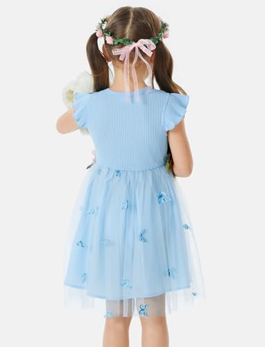 Image of PATPAT Girl's Tulle Dress Tutu Party Birthday Poster Formal Fancy Flower Princess Dresses