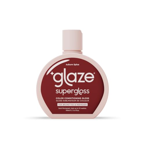 Glaze Color Conditioning Gloss - Tinted Moisturizer for Brown or Red Hair Boosts Color and Shine Repairs Damage - Auburn Spice 6.4 oz