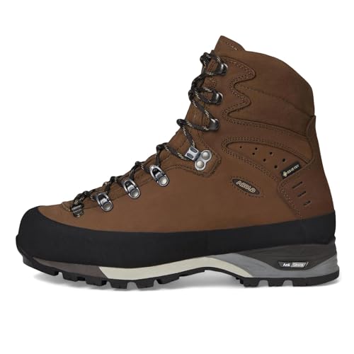 ASOLO Men's Nuptse GV Waterproof Hiking Boots – Nubuck Leather Gore-Tex Lace-Up High-Cut Backpacking Boots w/Vibram Outsole3