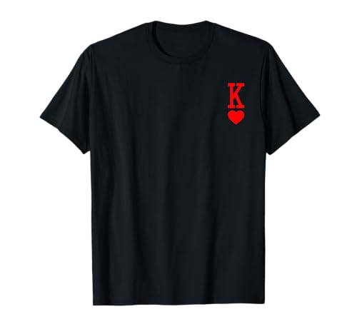 Photo de Costume d'Halloween King of Hearts King and Queen Easy Couple T-Shirt