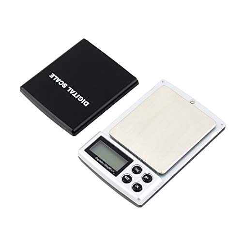 Ballylelly Spegnimento automatico 500 g x 0,01 g Mini bilancia tascabile digitale tascabile Gioielli Bilancia bilancia Precisione con retroilluminazione luminosa