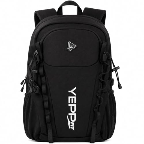 Mochila 24L Leve Resistente Academia Camping Trilha Viagem com Apito Masculina Feminina (Preto)