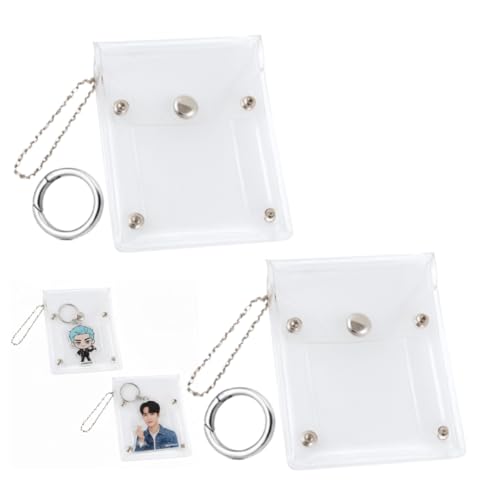 [alldeblue]ぬいぐるみ収納 ２個入り 推し活ポーチ カラビナ付き クリアミニコンパクトサイズ かわいいデザイン 推し活 コレクション キーホルダーカバー たまごっち ぬい (10㎝×８㎝)（Amazon）
