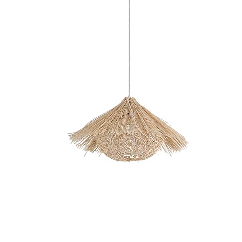 Suspension en rotin naturel 40cm/50cm Vie Chaude pour plafonnier et îlot