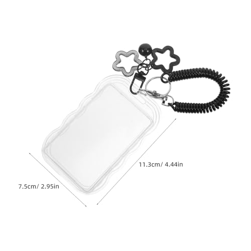 Porta credenciales de tres piezas con protector resistente y llavero de estrella 2