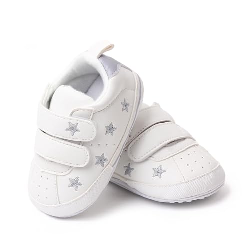 Image of Clowora Baby Boys Girls Shoes Non-Slip Rubber Sole Sneakers Infant First Walking Toddler Crib Shoes Newborn Loafers Flats.