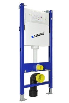 Geberit Duofix Basic Bauhöhe 112 cm Spülkasten UP 100 inkl. Bedienungsplatte Delta 21 weiß inkl. Schallschutzset