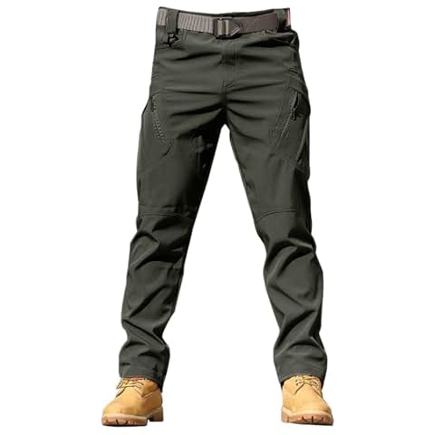 Uwdiohq Elegant Waterproof Cargo Trousers for Men Cover
