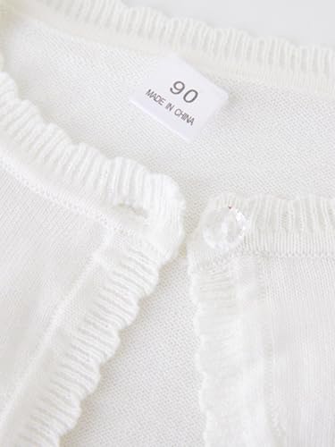 Girls's Petaling Cropped Knitted Sweater Toddler Soft Round Neck Long Sleeves Lightweight Knitwear3