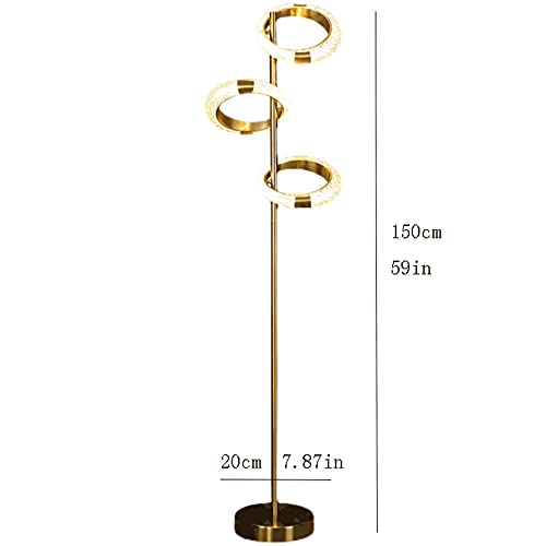 Lámpara de piso elegante de 3 cabezas con iluminación LED integrada 2
