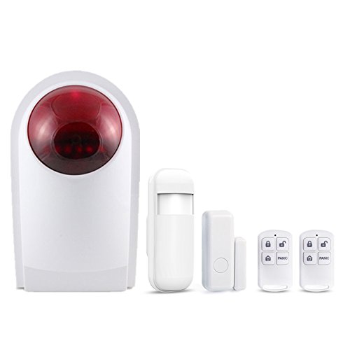 Independiente 433 Mhz Sirena de alarma al aire libre con sensor de puerta detector de movimiento controles remotos en el sitio sirena estroboscópica sistema de seguridad para el hogar