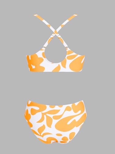 Image of CUPSHE Women's Two Piece Bikini Set Floral Print Knot Bunny Tie