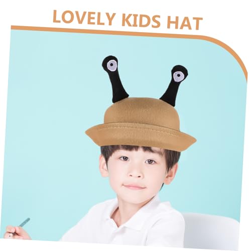 BESPORTBLE Small Round Hat Snail Eyes Creative Casual Wear Cap for Boys and Girls and Toddlers Light Brown Dress up Hat for Fall and Unique and Stylish Boy Girl's Accessory3