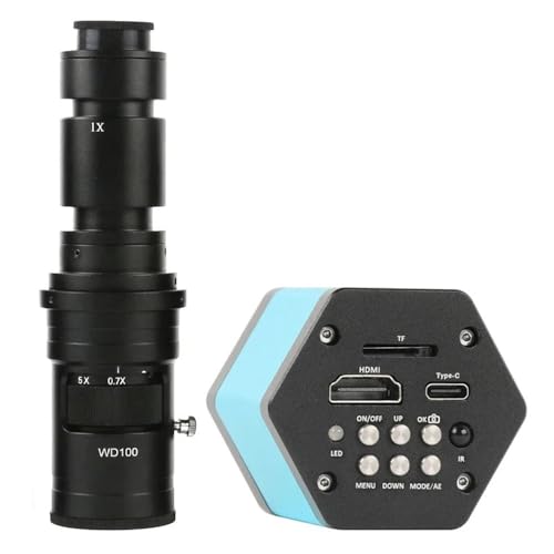 Microscope 8.3MP 4K HDMI Microscope Camera 1080P 60FPS HDMI USB Type C Industrial Microscope Camera with 500X Lens