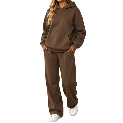Womens Sweatsuits 2 Piece Set Long Sleeve Hoodie & Baggy Sweatpants Outfit | Fall 2 Piece Sets for Women 2026, Loose Fit, Oversized, Hooded Sweatshirt and Sweat Pants, Athletic, Winter Casual Loungewear - image 4