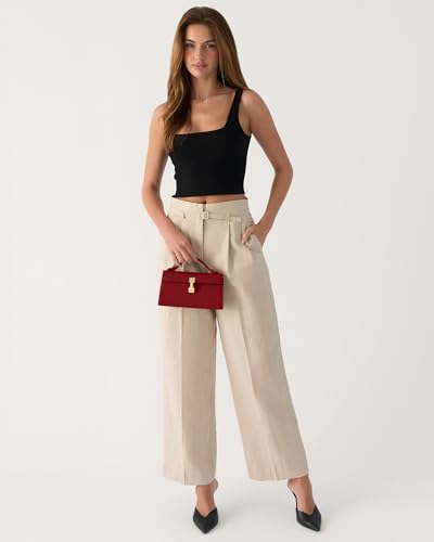 Image of Clutch Purses for Women - Small Purse Top Handle - Evening Bag - Adjustable Crossbody Handbag - Trendy PU Leather