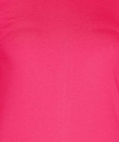 Image of FLEXIMAA Women's Cotton Plain Round Neck 3 /4 Sleeve Long Top