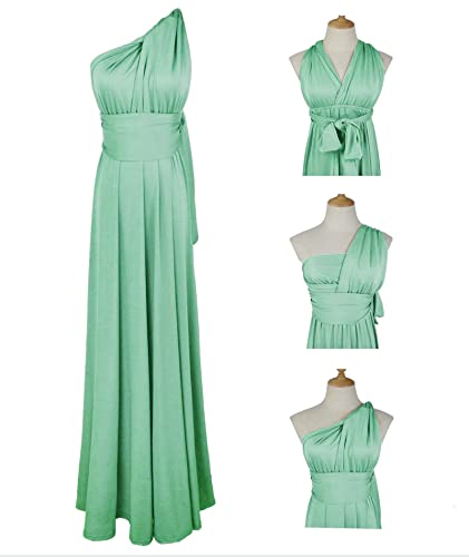 Image of Sexyshine Women's Backless Gown Dress Convertible Multi-Way Wrap Halter Cocktail Dress Bandage Bridesmaid Long Dresses