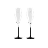 Set de 2 verres à champagne : nous vous proposons 2 flûtes à champagne de style flûte, parfaites pour prendre n'importe quel cocktail. Célébrez les moments spéciaux en offrant avec vos proches.