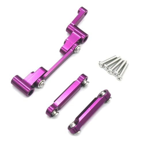 RC�J�[�̕i���� For MJX 14303 14301 14302 4WD 1/14 �����[�g�R���g���[���J�[ ���^���A�b�v�O���[�h�p�[�c �X�e�A�����O�A�Z���u�� �X�e�A�����O���b�h(Purple)