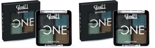 Image of Glam21 Little One 4-in-1 Eyeshadow Palette | Ultra pigmented, Easy to blend | Long Lasting Eye Make Up Kit | Combination of Mattes and Shimmers |No Promises-08 (Pack of 2)