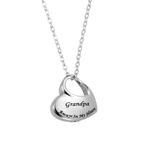 Collier funéraire pour cendres cœur souvenir commémoratif à offrir