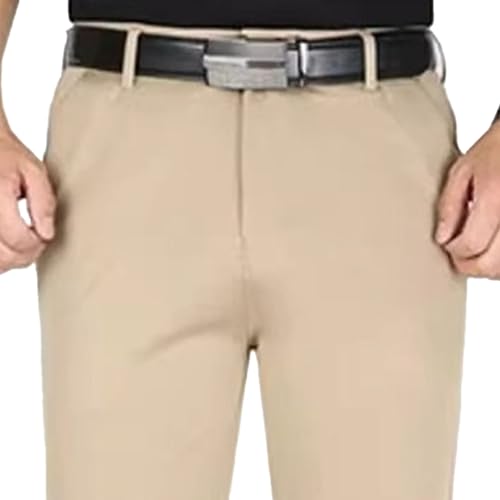 Maiyifu-GJ Men's Summer Stretchy Dress Pants Ice Silk Lightweight Straight Leg Suit Pants Slim Fit Business Casual Work Pants2