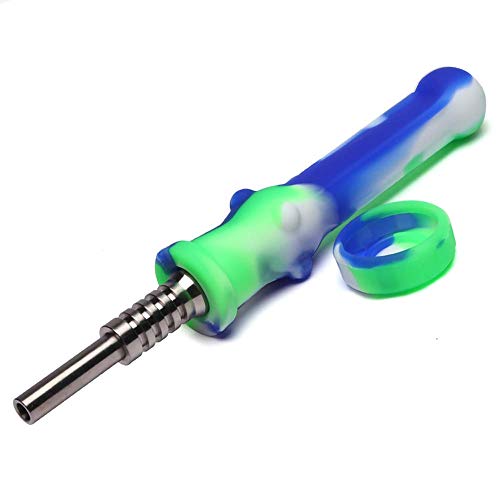 6.5-Inch Silicone Honey Straw (Blue/Green)