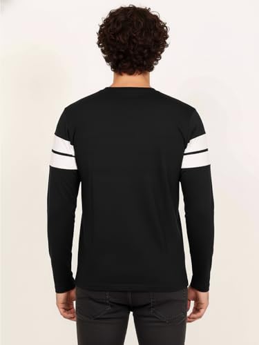 Image of LEOTUDE Men's Cotton Regular Fit Printed Round Neck Full Sleeve T-Shirt