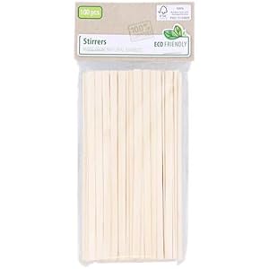 AM 63 roerstaafjes van bamboe, 100 stuks, hout, 14 cm lang, milieuvriendelijk, roerstaafjes voor warme dranken…