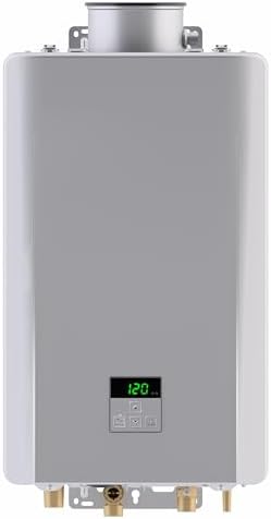 Rinnai REP199iN Smart-Circ Non-Condensing Natural Gas Tankless Water Heater with Built-In Recirculation Pump, Up to 7.9 GPM, Indoor Installation, 199,000 BTU