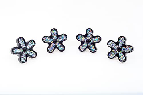 Image of FD&D Multiple Use Shining Screw Cap, Silver Daisy Pattern with M5 Machine Screw