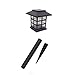 Produktbild Solar Lichter LED dekorative Säulen Post Laterne Pole Lampe Pathway Garten Licht Landschaft Beleuchtung Patio Yard Deck Path (weiß) DEjasnyfall