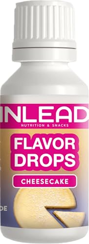 INLEAD - Flavor Drops | Zuckerfrei & Kalorienfrei | Aromatropfen für Speisen & Getränke | Vielseitig einsetzbar | Top Geschmack | Vegan - 30ml (Cheesecake - Käsekuchen)