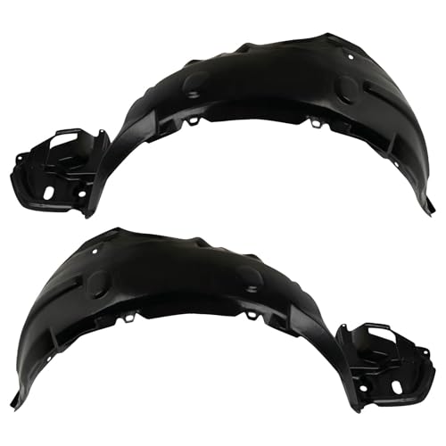 Image of TRQ Front Driver and Passenger Side Inner Fender Liner Set Compatible with 2011-2013 Toyota Corolla