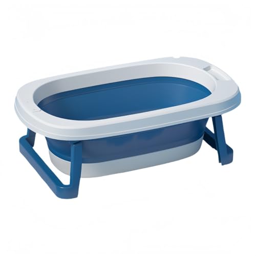 miluFox中小型ペット浴室折りたたみバスタブコンパクト犬猫汎用滑り止め付きシリコンマット9cm超薄型省スペース適しマンション収納向き (ブルーです,普通)