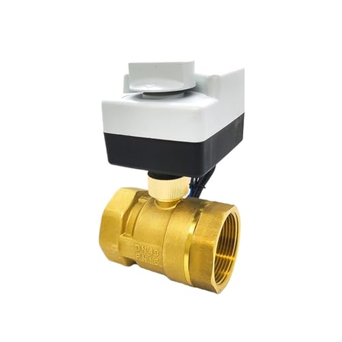Vanne à bille électrique 1 1/2 laiton 220V à commande manuelle - 2