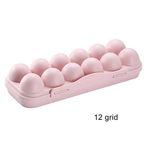 Farrom Plastic Eggs Storage Case Multiple Grids Holder Box for Fridge Eggs Container Boxes