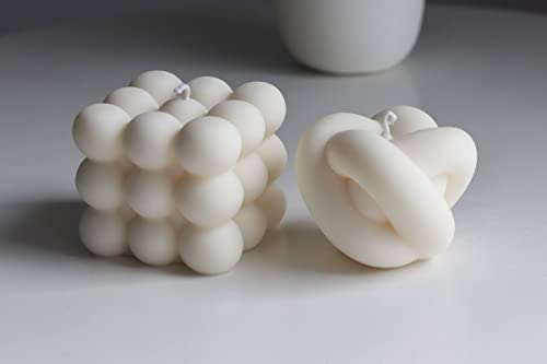 Brighter Sky Bubble Candle, Natural Premium Soy Wax, Beige, Lavender Essential Oil, Aesthetic Candles, Candle Décor, Gift for Her, Candle Gift, Gift for Friends