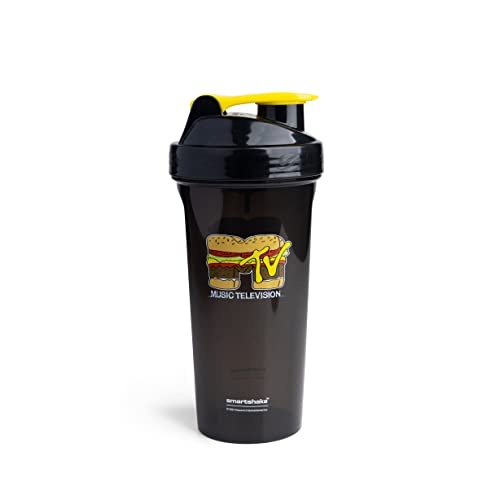 Smartshake Lite MTV Hamburger Logo Shaker Bottle (800 ml / 27 oz)
