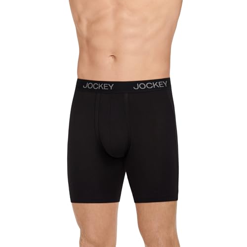 Jockey Men's Underwear Chafe Proof Pouch Ultra Soft Modal 6" Boxer Brief - 3 Pack2