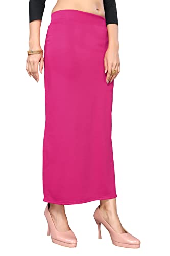 Image of Yashika Women Yashika Women's Full Elastic Lycra Blend Saree Shapewear Petticoat(New-Shape Sky Blue-XL)