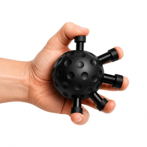 Image of Finger Exerciser & Hand Strengthener - Heavy Resistance Grip Ball for Men & Women, Finger & Forearm Strength Trainer for Workout, Rehab & Stress Relief, Durable ABS & Silicone Material - Multicolor