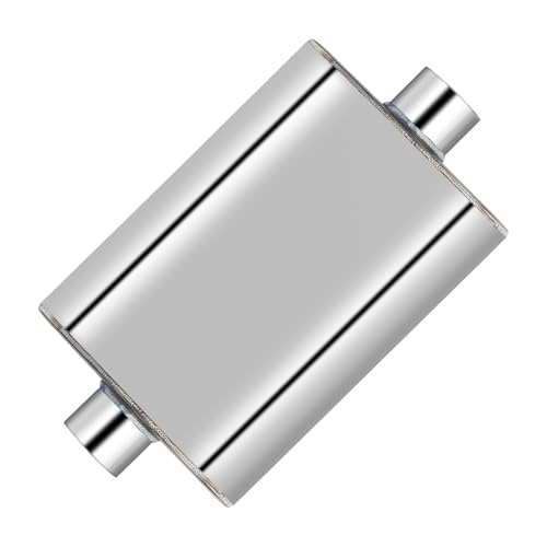 Performance 2.5 Inch Muffler Exhaust Stainless Steel Exhaust Muffler Straight-Through