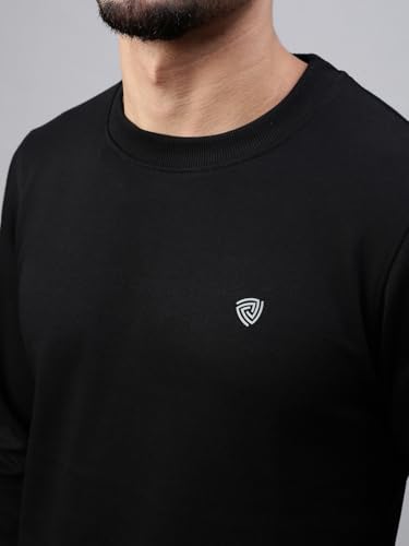 Image of Lux Cozi Men's Cotton Blend Casual Crew Neck Sweatshirt with Stay Warm Treatment ||Sweatshirts for Men