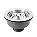 inodiref ø114 mm Spina Filtro Per Lavello Da Cucina Doppio Strato Addensato Acciaio Inox Presa Scarico Del Lavandino Cesto Tappo Colino, Fit per Lavello Dimensioni del Foro 83 - 90 mm