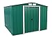 Duramax ECO 8 x 8 (5.89 m²) Metallgerätehaus, feuerverzinktes Metall gerätehaus - Geräteschuppen, verstärkte Dachkonstruktion, wartungsfreier und wetterfester Metallschuppen, Grün