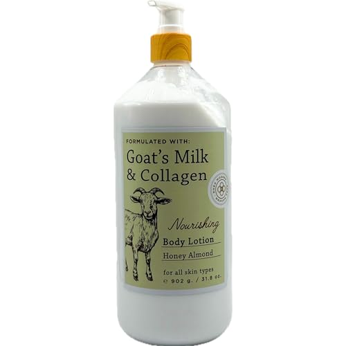 Goat's Milk & Collagen Nourishing Body Lotion, Honey Almond, All Skin Types, 31.8 oz image 4